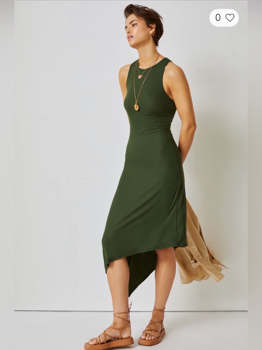 Anthropologie- Bordeaux Asymmetrical Green Dress